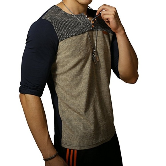 Mens Premium Fitted Long-Sleeve Crew Neck T-Shirt - Picture 4 of 5